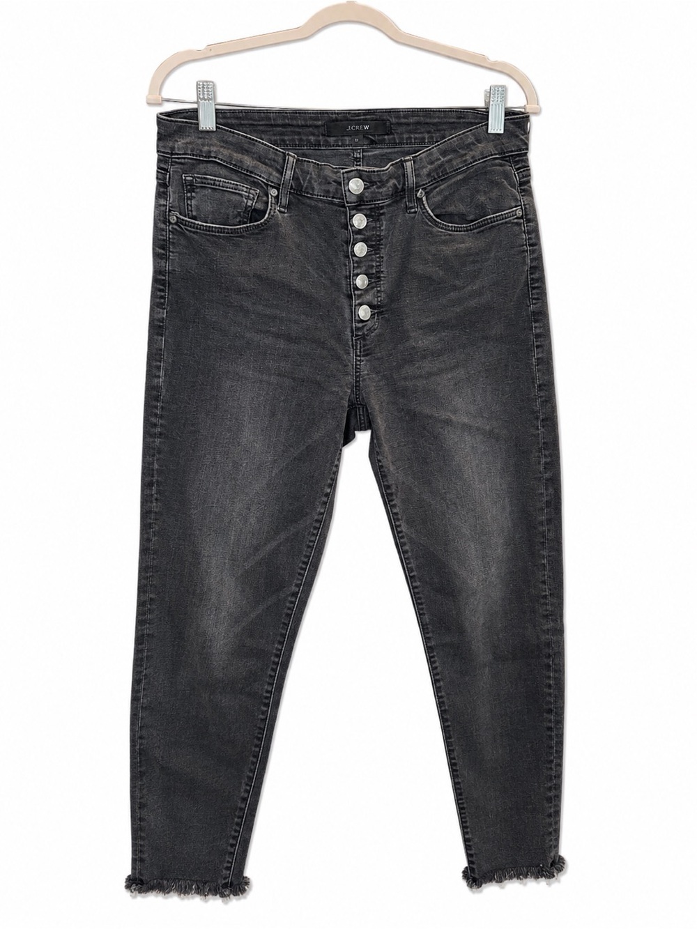 Joe's Jeans High Rise Black Wash Button-Fly Skinny Jeans